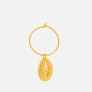 Anni Lu Women's Cowry Shell Hoop Earring - Gold