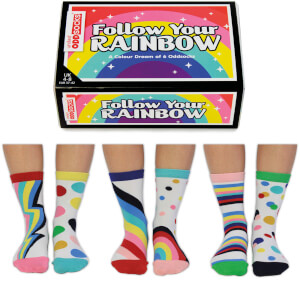United Oddsocks Women's Follow Your Rainbow Socks Gift Set (UK 4-8)