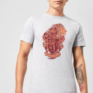 Harry Potter Gryffindor Drawn Crest Men's T-Shirt - Grey