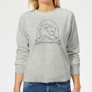 Harry Potter Gryffindor Linework Women's Sweatshirt - Grey