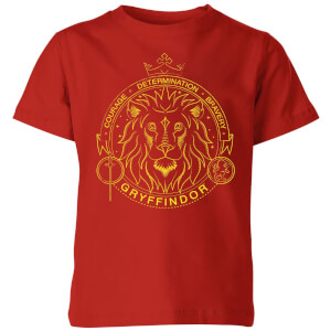 Harry Potter Gryffindor Lion Badge Kids' T-Shirt - Red