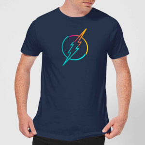 Justice League Neon Flash Men's T-Shirt - Navy