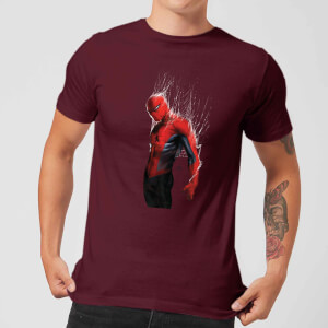 Marvel Spider-man Web Wrap Men's T-Shirt - Burgundy