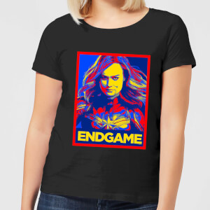 Avengers Endgame Captain Marvel Poster Women's T-Shirt - Black