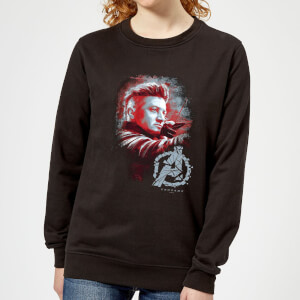 Avengers Endgame Hawkeye Brushed Women's Sweatshirt - Black