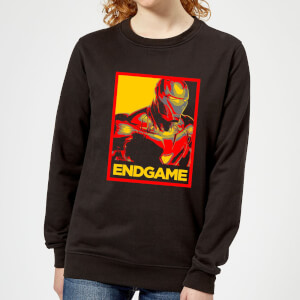 Avengers Endgame Iron Man Poster Women's Sweatshirt - Black