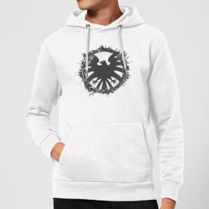 Marvel Avengers Agent Of SHIELD Logo Brushed Hoodie - White