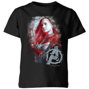 Avengers Endgame Captain Marvel Brushed Kids' T-Shirt - Black