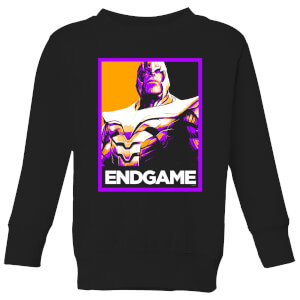 Avengers Endgame Thanos Poster Kids' Sweatshirt - Black