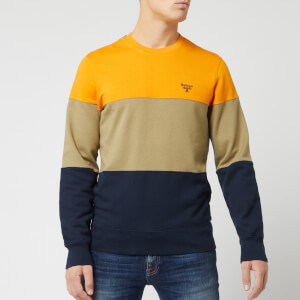 Barbour Men's Beacon Derwent Crew Jumper - Sunset Orange