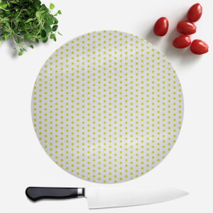 Lime Green Polka Dot Round Chopping Board