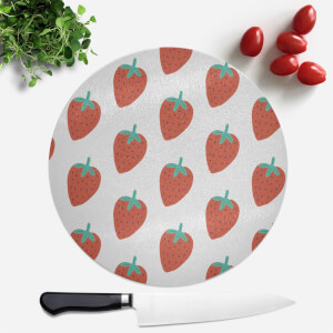Strawberry Pattern Round Chopping Board