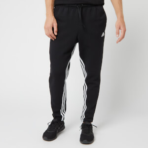 adidas Men's Mh 3 Stripe Sweatpants - Black
