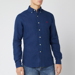 Polo Ralph Lauren Men's Slim Fit Linen Shirt - Holiday Navy