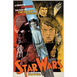 Star Wars: A New Hope "Galaxy At Stake' 16 x 24 Inches Limited Edition Lithograph Print by J.J. Lendl