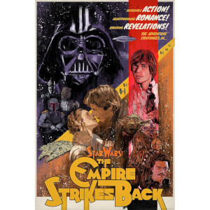 Star Wars: Empire Strikes Back 'Shocking Revelations!' 16 x 24 Inches Limited Edition Lithograph Print by J.J. Lendl