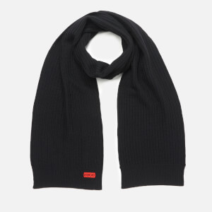 HUGO Men's Zappo 2 Rib Scarf - Black