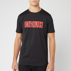 HUGO Men's Dicagolino Reverse Logo T-Shirt - Black