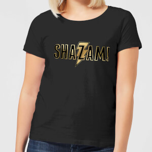 Shazam Gold Logo Women's T-Shirt - Black