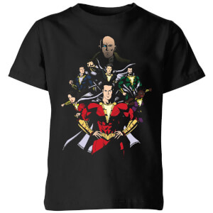 Shazam Team Up Kids' T-Shirt - Black