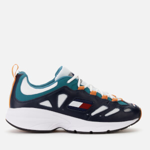Tommy Jeans Men's Retro Chunky Runner Style Trainers - Blue/Russet/Orange