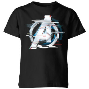 Avengers: Endgame White Logo Kids' T-Shirt - Black