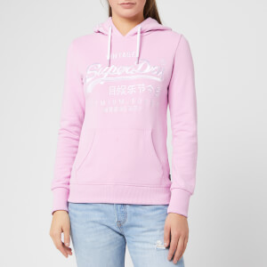 Superdry Women's Premium Goods Tonal Emb Entry Hoodie - Pastel Lavender