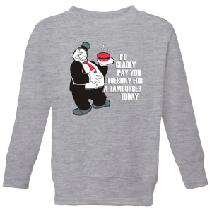 Popeye Hamburger Kids' Sweatshirt - Grey