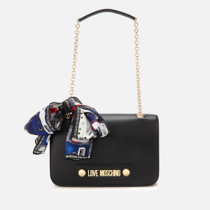 Love Moschino Women's Shoulder Bag with Scarf - Black