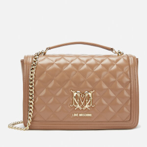 Love Moschino Women's Quilted Shoulder Bag - Camel