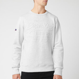 Superdry Men's Premium Goods Embossed Crew Sweatshirt - Ice Marl