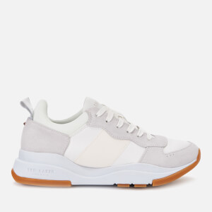 Ted Baker Women's Waverdi Suede/Satin Chunky Running Style Trainers - Ivory