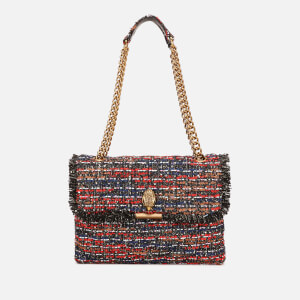 Kurt Geiger Women's Tweed Large Kensington Bag - Red Comb