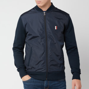 Tommy Hilfiger Men's Mixed Media Bomber Jacket - Sky Captain