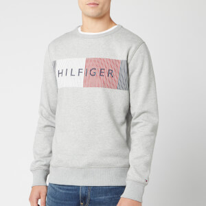 Tommy Hilfiger Men's Hilfiger Logo Sweatshirt - Cloud Heather