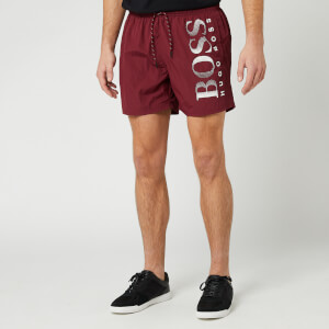 BOSS Men's Octopus Swim Shorts - Burgundy