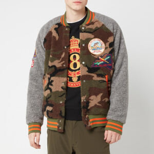 Polo Ralph Lauren Men's Vintage Sherpa Fleece Bomber Jacket - Camo/Dark Vintage Heather