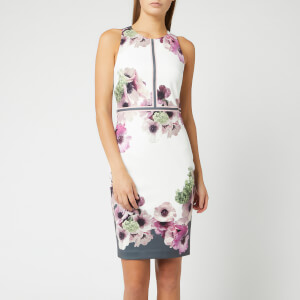 Ted Baker Women's Nanina Neopolitan Buckle Detail Dress - Light Grey