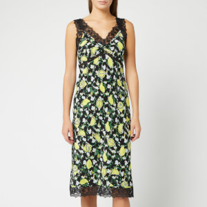 Diane von Furstenberg Women's Issey Midi Dress - Lemons Collage Black