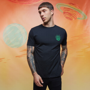 Camiseta Rick y Morty Get Schwifty Rick Bordado - Negro