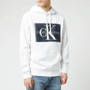 Calvin Klein Jeans Men's Monogram Patch Hoodie - Bright White