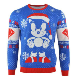 Sonic the Hedgehog Sonic Gem Kintted Christmas Jumper