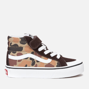 Vans Kids' Sk8-Hi Reissue 138 Vintage Camo Trainers - Chocolate Torte/True White