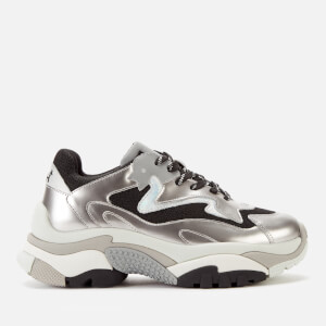 Ash Women's Addict Chunky Running Style Trainers - Antic Silver/Black/Silver