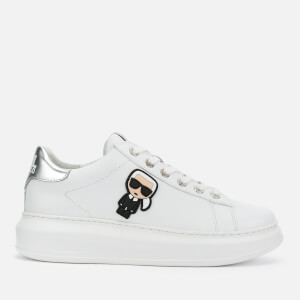Karl Lagerfeld Women's Kapri Karl Ikonic Chunky Runner Style Trainers - White/Silver