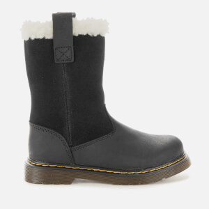 Dr. Martens Kids' Juney Suede Waterproof Pull Up Boots - Black