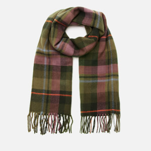 Joules Women's Bracken Check Scarf - Navy Green Check