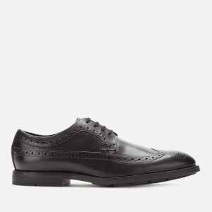 Clarks Men's Ronnie Limit Leather Derby Shoes - Black