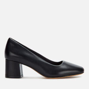 Clarks Women's Sheer Rose Leather Block Heeled Shoes - Black