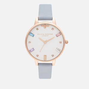 Olivia Burton Women's Rainbow Bee Watch - Chalk Blue & RG